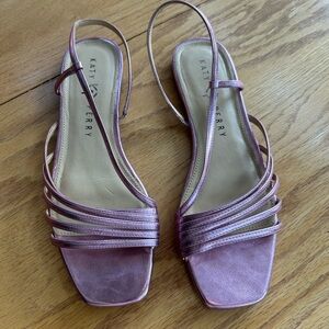 Katy Perry Collections Metallic Pink Strappy Sandals Size 9.5